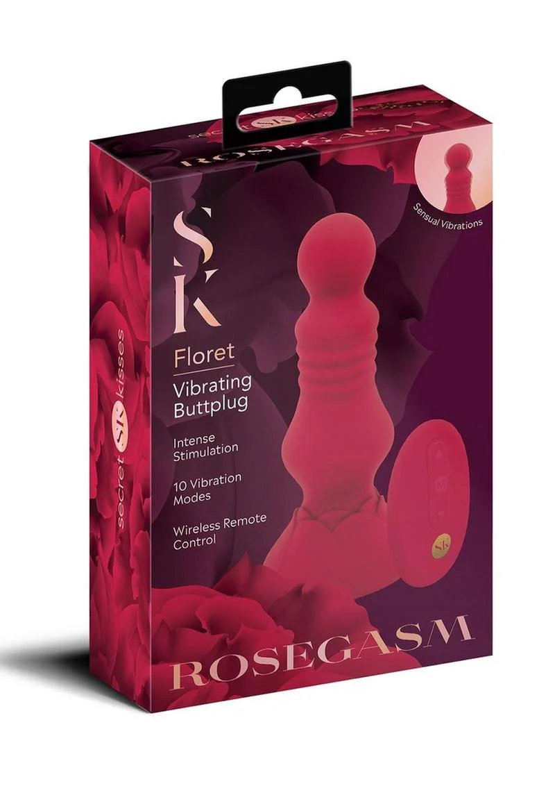 Secret Kisses Floret Rechargeable Vibrating Butt Plug - Image 4