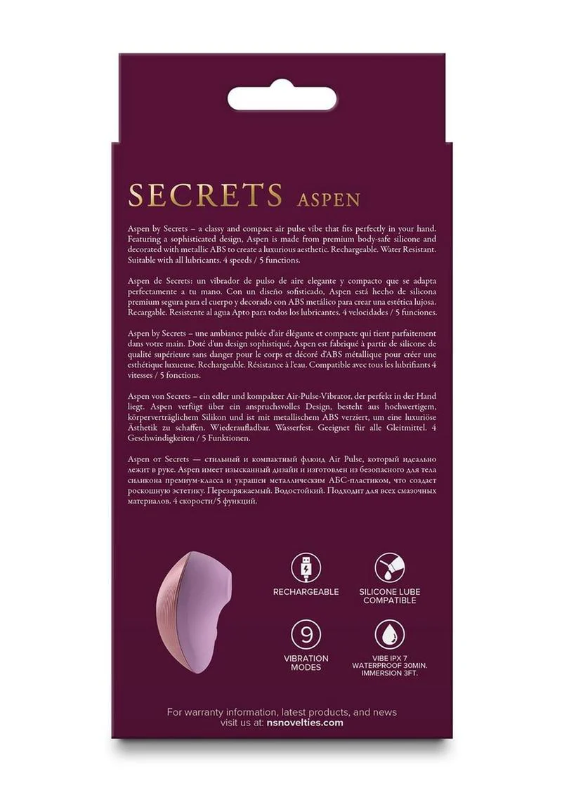 Secrets Aspen Silicone Air Pulse Clitoral Stimulator - Image 4