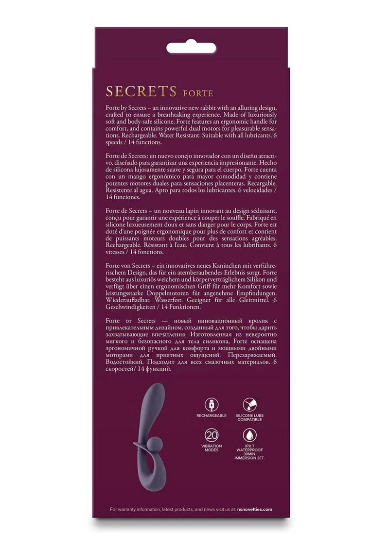 Secrets Forte Rechargeable Silicone Vibrating Rabbit - Image 3