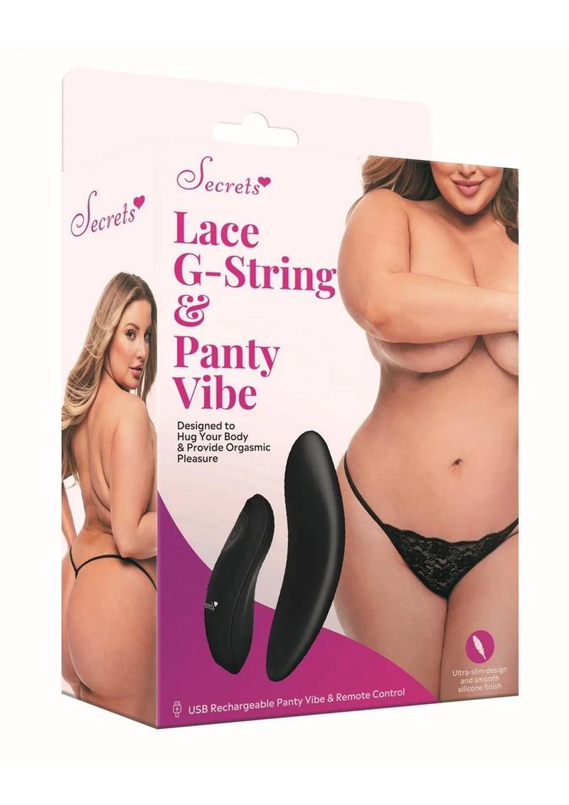 Secrets Lace Panty and Rechargeable Remote Control Panty Vibe - Image 15