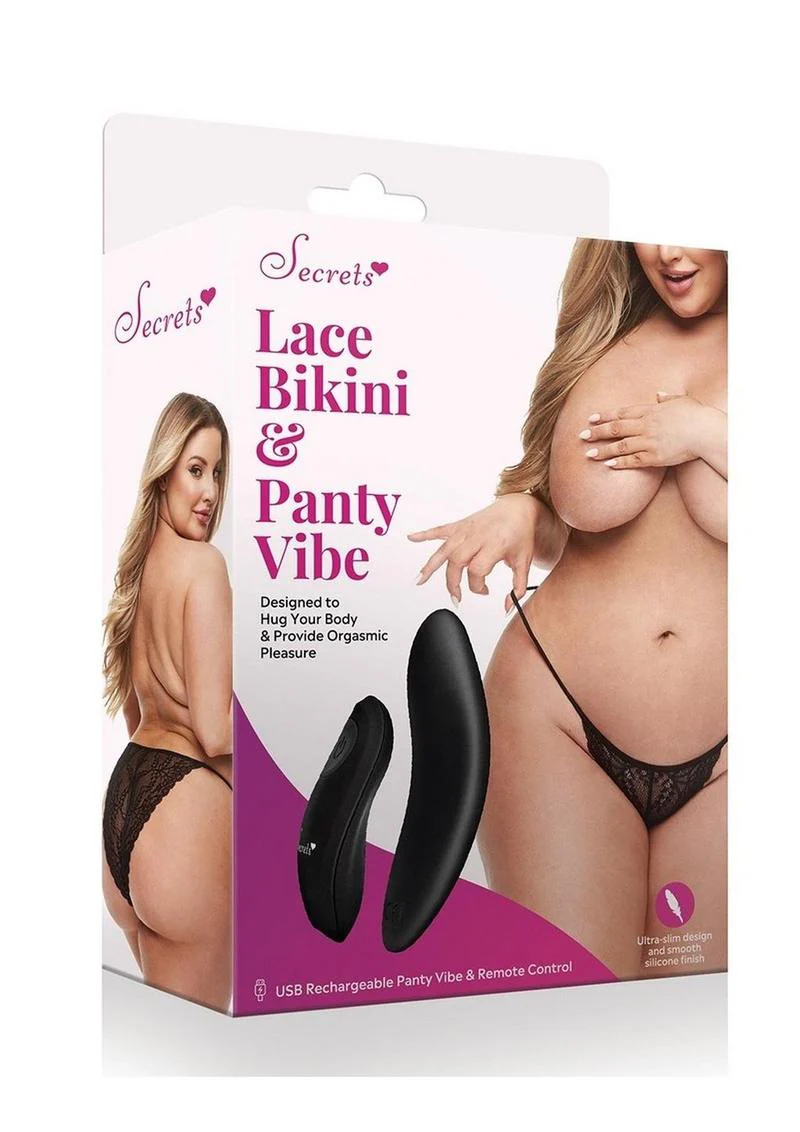 Secrets Lace Panty and Rechargeable Remote Control Panty Vibe - Image 17