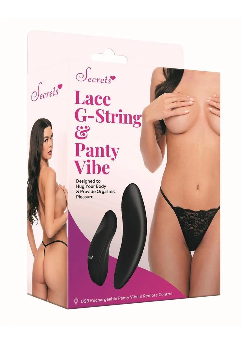 Secrets Lace Panty and Rechargeable Remote Control Panty Vibe - Image 19