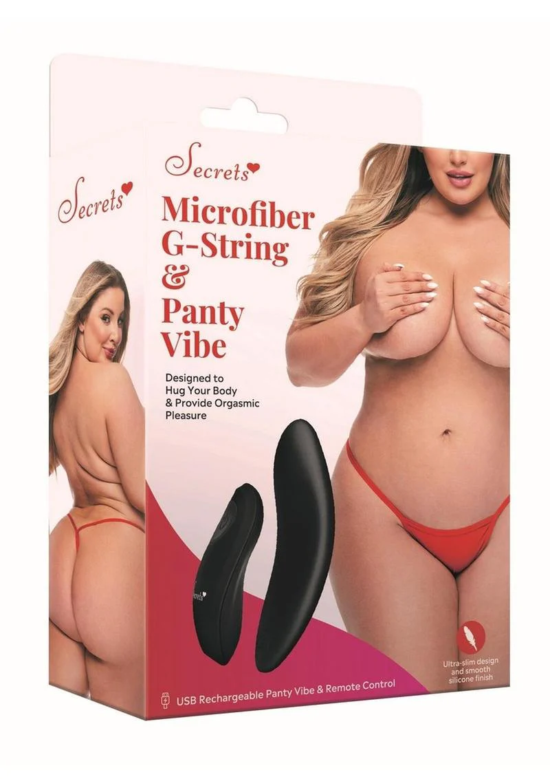 Secrets Microfiber G-String & Panty Vibe with Remote Control - Image 11