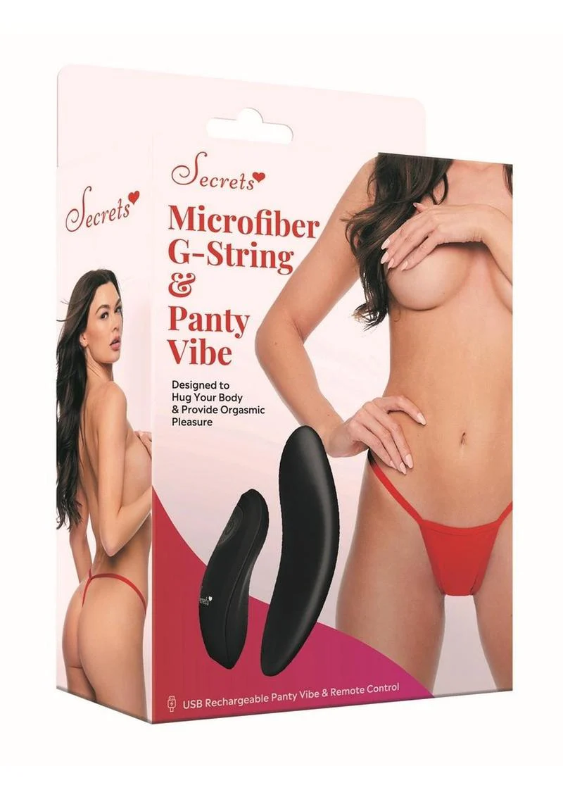 Secrets Microfiber G-String & Panty Vibe with Remote Control - Image 13