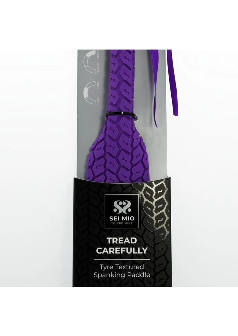 Sei Mio Tyre Textured Spanking Paddle Purple – Tread Carefully - Image 4