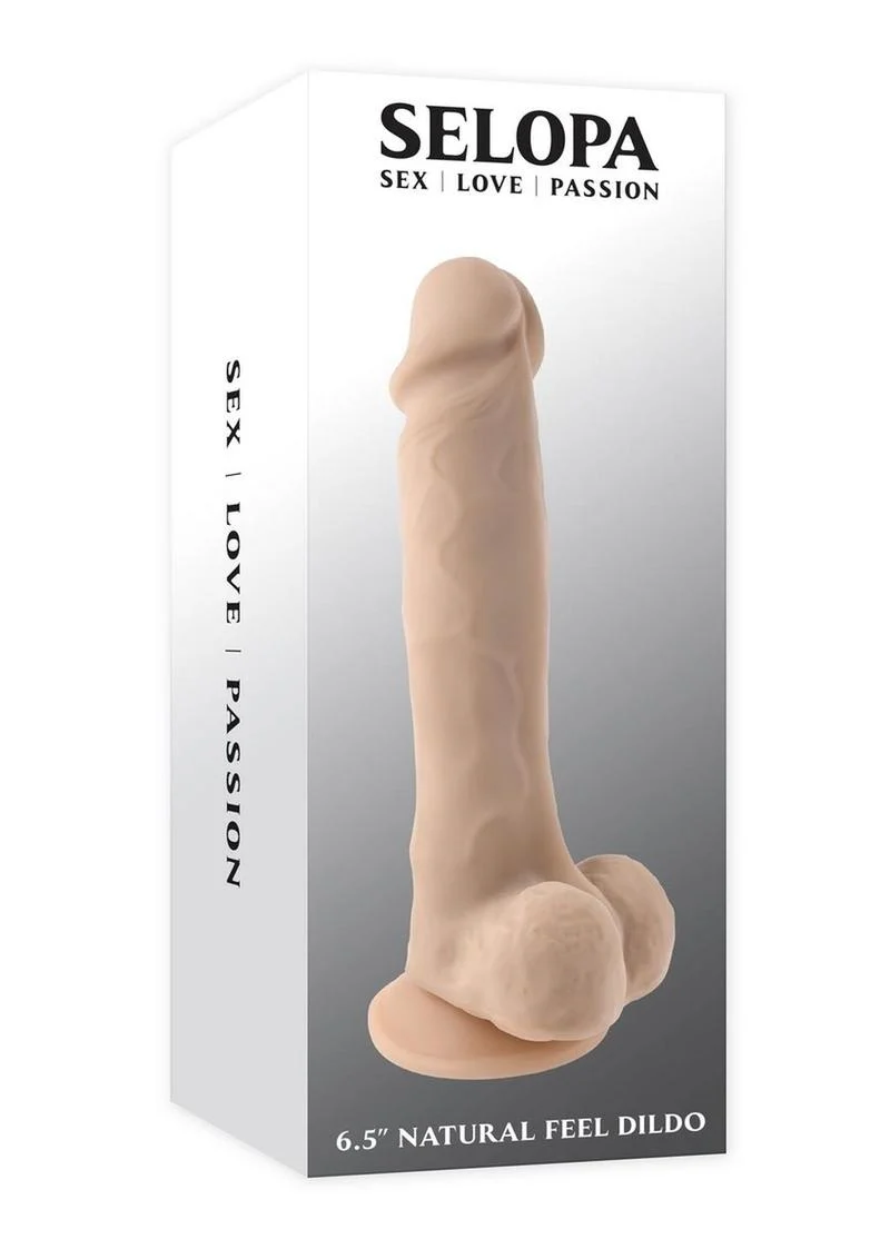 Selopa 6.5" Natural Feel Dildo With Balls - Image 7
