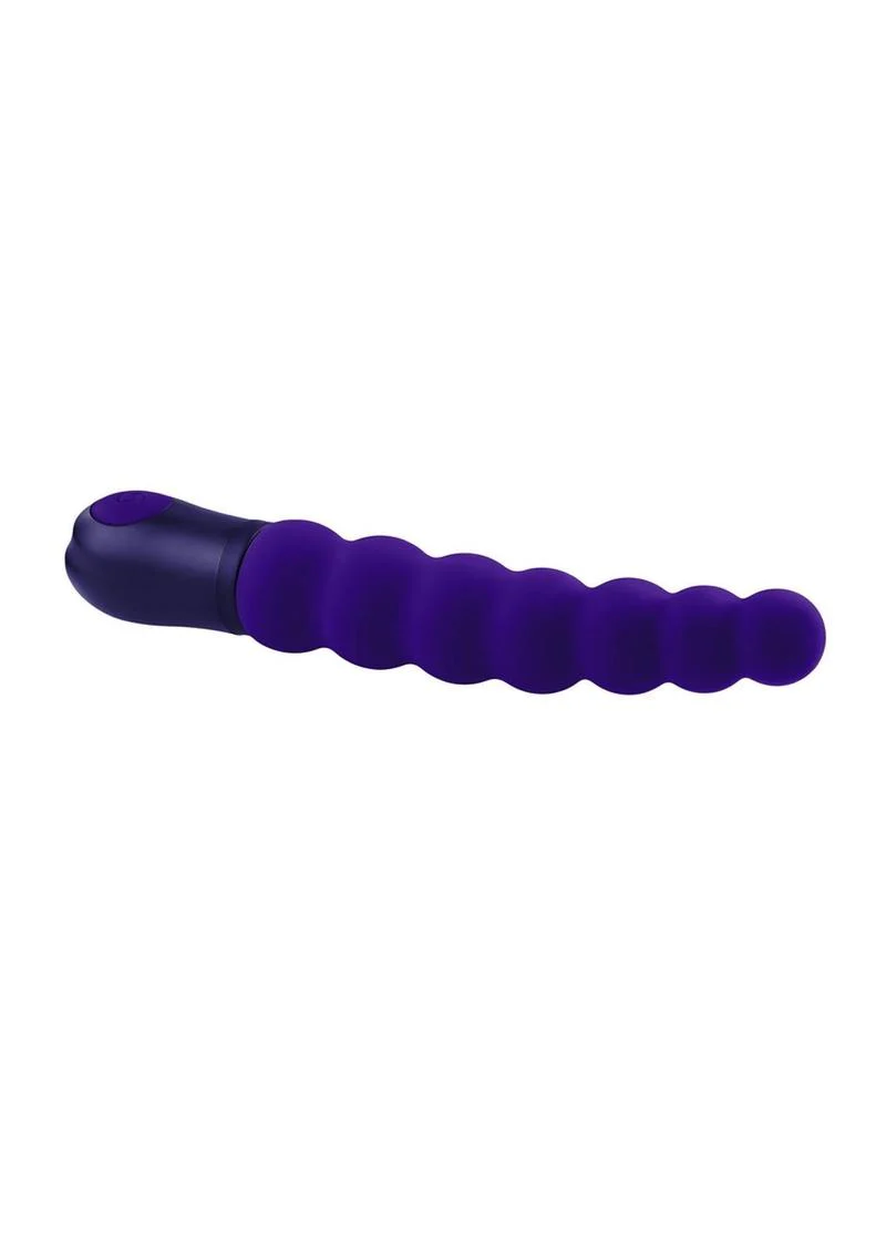 Selopa Beaded Beauty Silicone Vibrator Purple - Image 2
