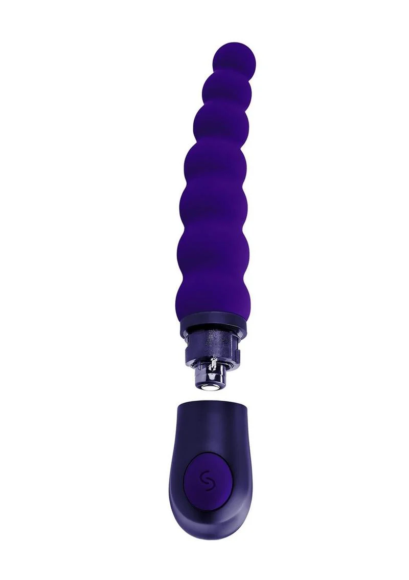 Selopa Beaded Beauty Silicone Vibrator Purple - Image 3