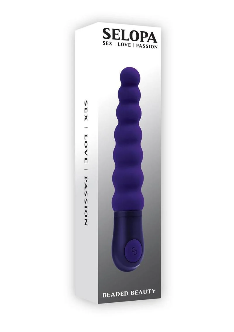 Selopa Beaded Beauty Silicone Vibrator Purple - Image 4