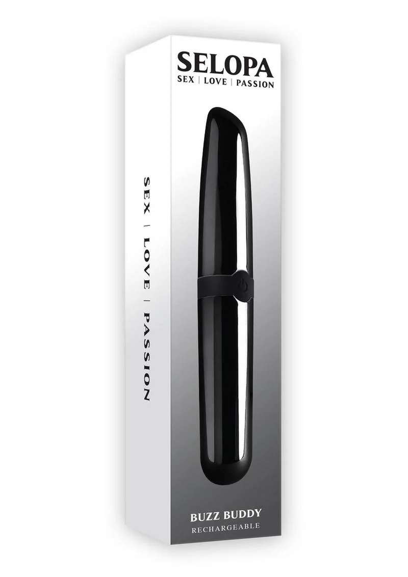 Selopa Buzz Buddy Rechargeable Bullet Vibrator - Black - Image 4