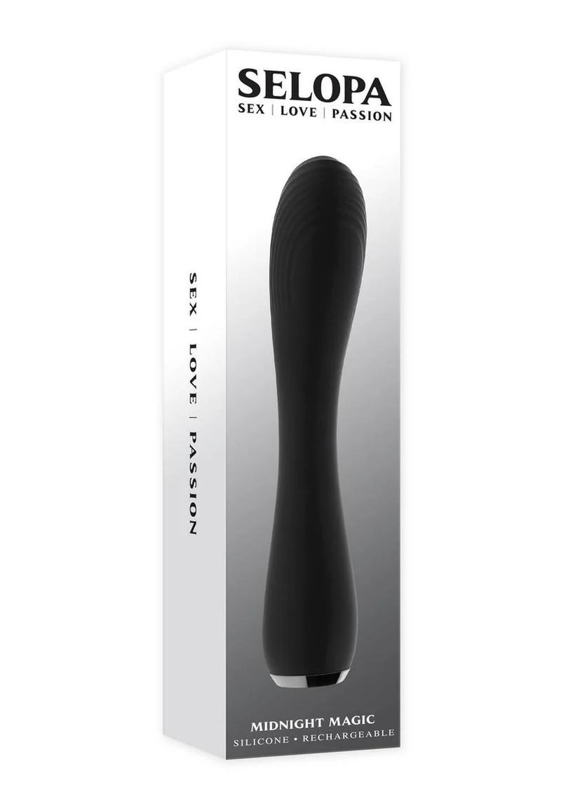 Selopa Midnight Magic Silicone Vibrator Black - Image 4