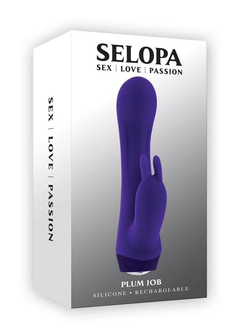 Selopa Plum Job Rechargeable Silicone Rabbit Vibrator - Image 3