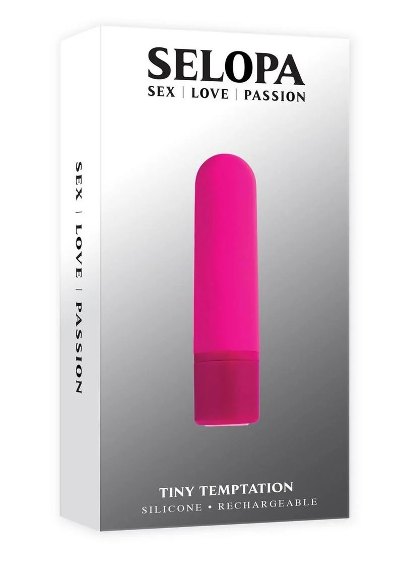 Selopa Tiny Temptation Rechargeable Silicone Bullet Vibrator - Pink - Image 4