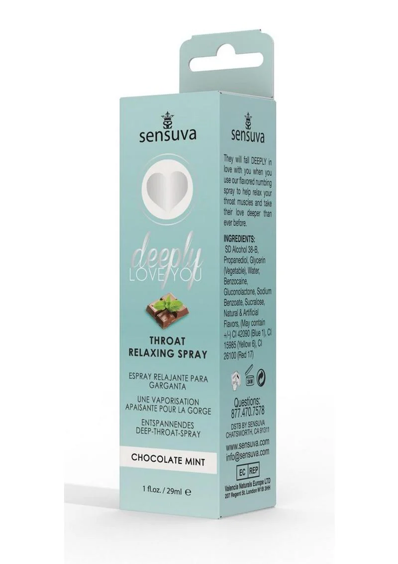 Sensuva Deeply Love You Throat Relaxing Spray Chocolate Mint - Image 2