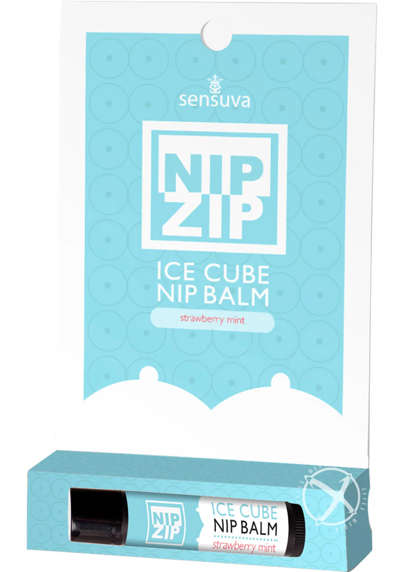 Sensuva Nip Zip Ice Cube Nipple Balm Strawberry Mint - Image 2