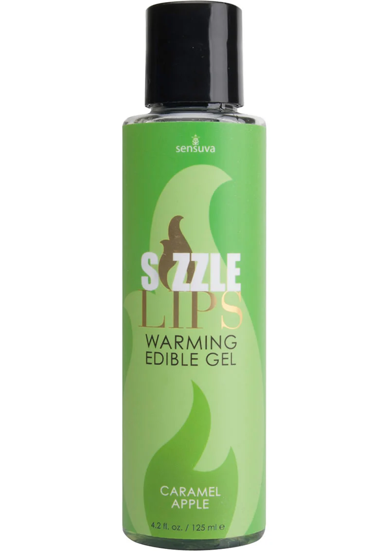 Sensuva Sizzle Lips Caramel Apple Warming Edible Gel