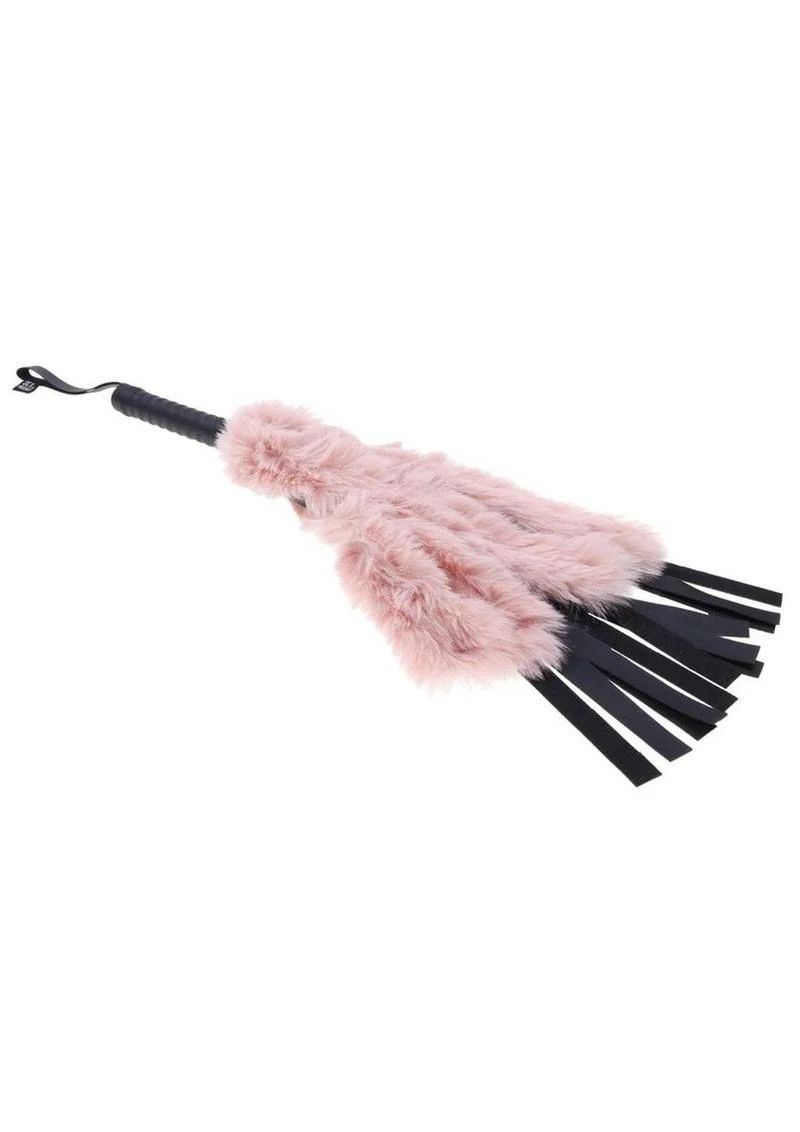 Sex And Mischief Brat Faux Fur Flogger Pink And Black Impact Play - Image 3