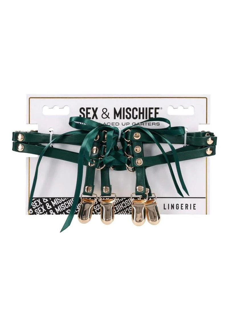Sex and Mischief Indica Laced-Up Garter - Image 4