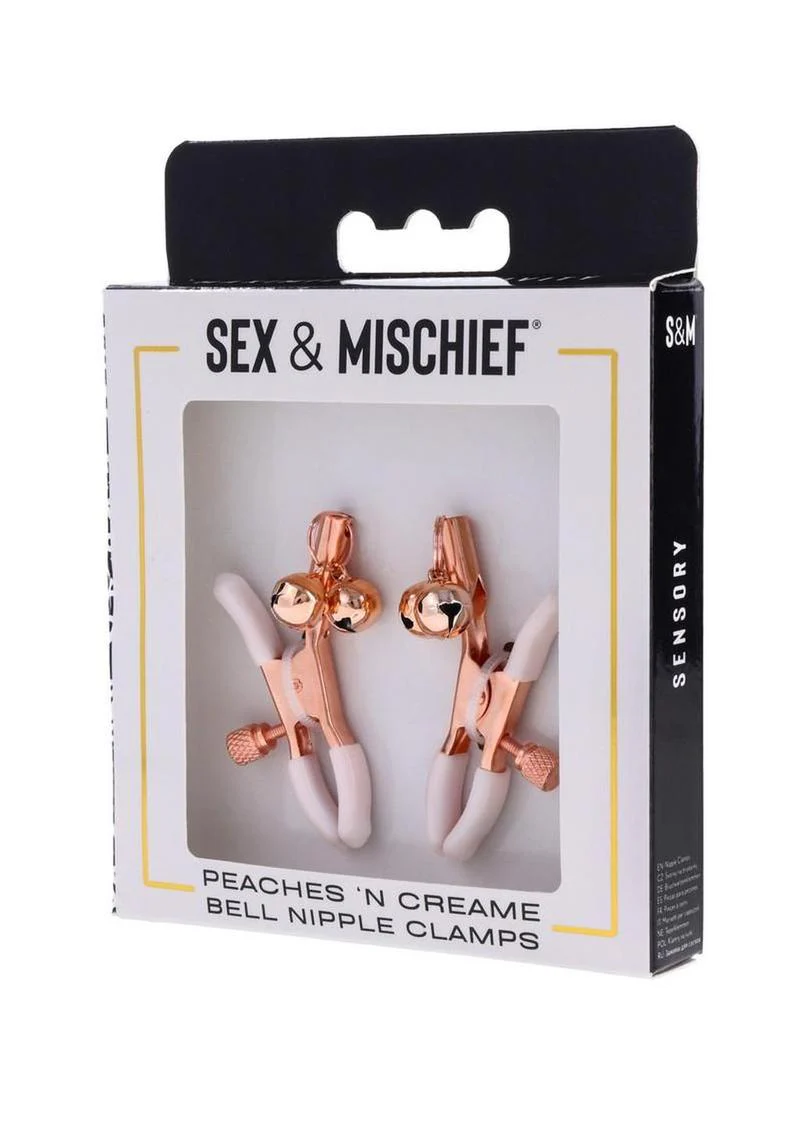 Sex and Mischief Peaches 'N Creme Bell Nipple Clamps - Image 4