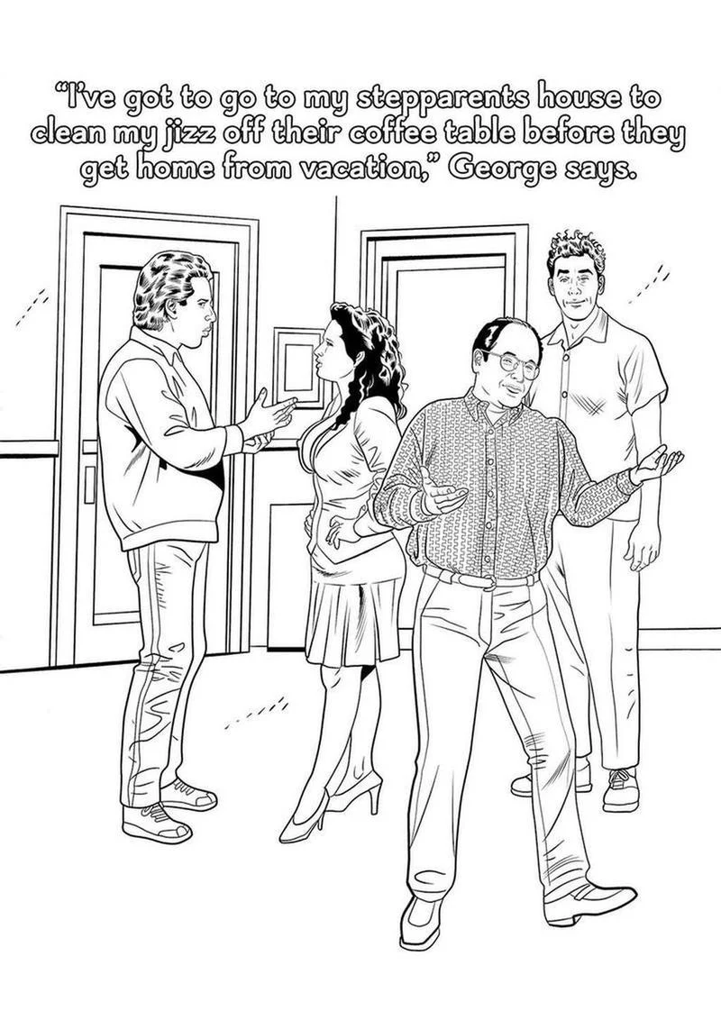 Sexfeld Porn Parody Coloring Book - Image 2