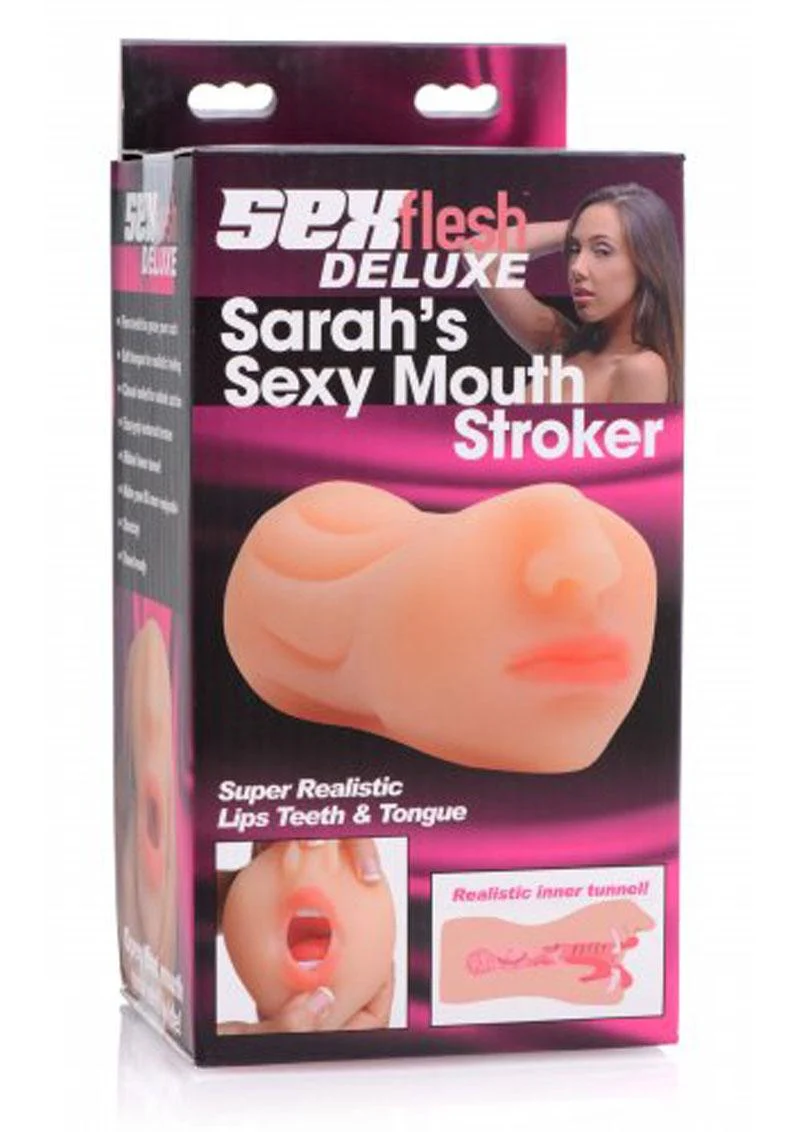 SexFlesh Deluxe Sarah’s Sexy Mouth Stroker - Image 4