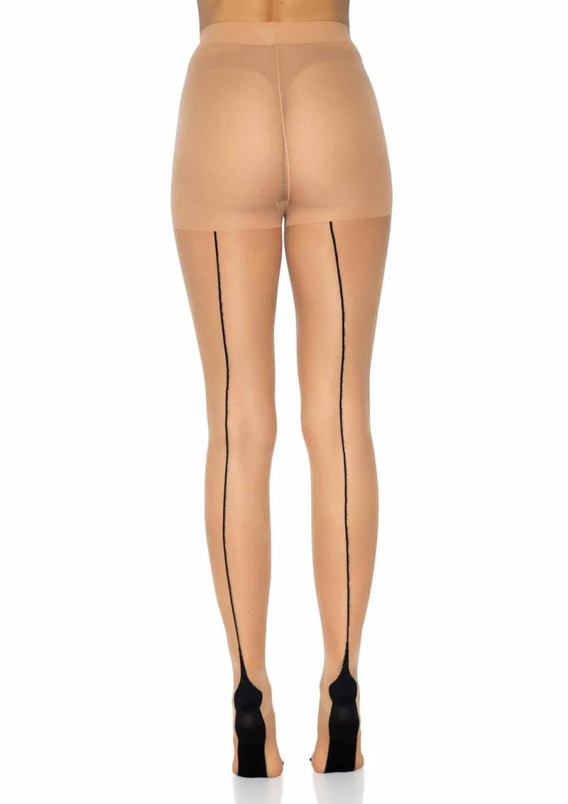 Sheer Cuban Heel Backseam Tights - Image 3