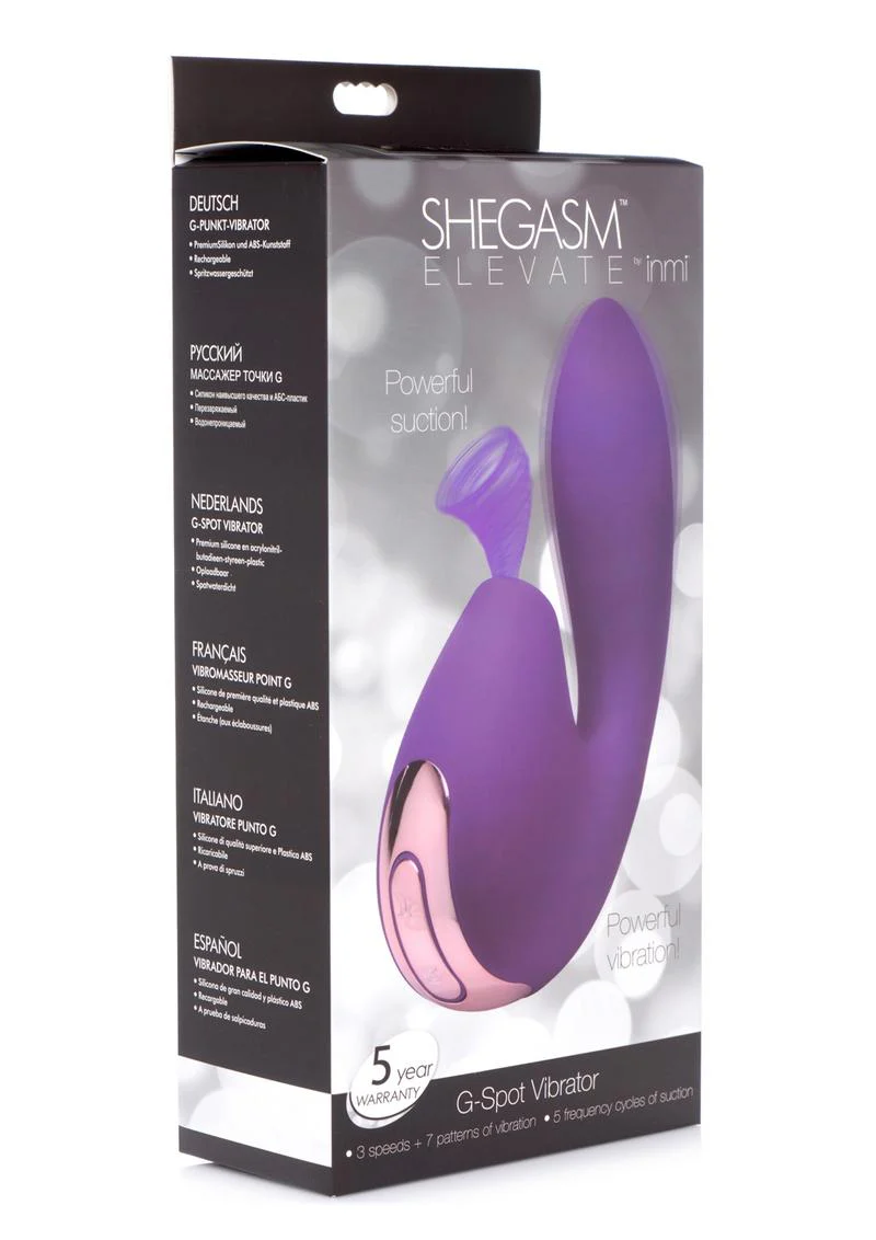 Shegasm Elevate Inmi Rechargeable G-Spot Vibrator with Powerful Suction - Image 4