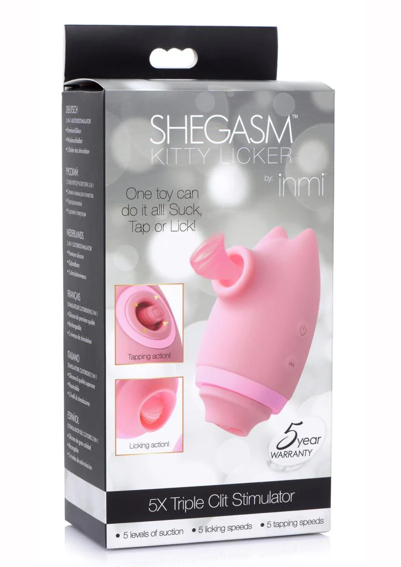 SheGasm Kitty Licker 5X Silicone Rechargeable Clit Stimulator - Image 4
