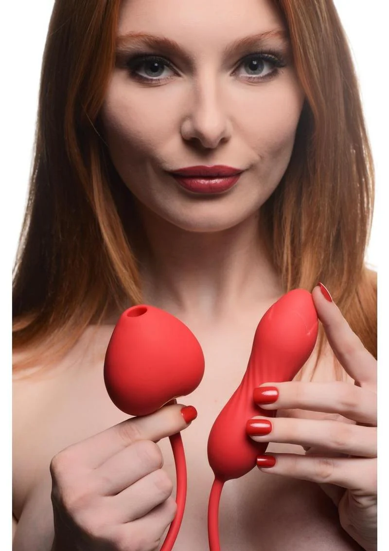 Shegasm Love on Me Rechargeable Silicone Suction Clit Stimulator & Vibrating Egg - Image 3