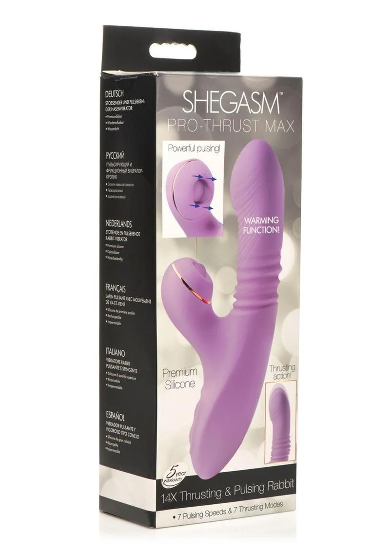 Shegasm Pro Thrust Max Silicone Thrusting & Pulsing Rabbit - Image 4