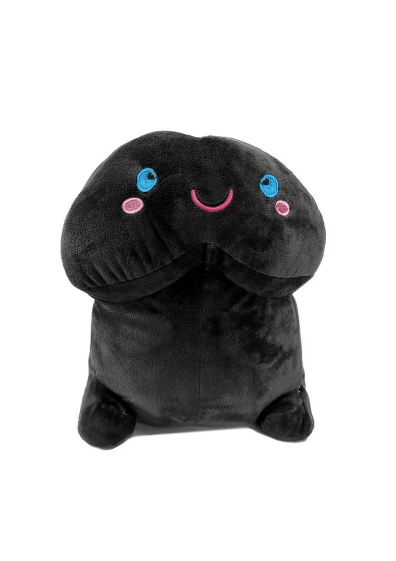 Short Penis Plush Stuffy Toy Black 7.88 Inch Cute Novelty Gift - Image 2