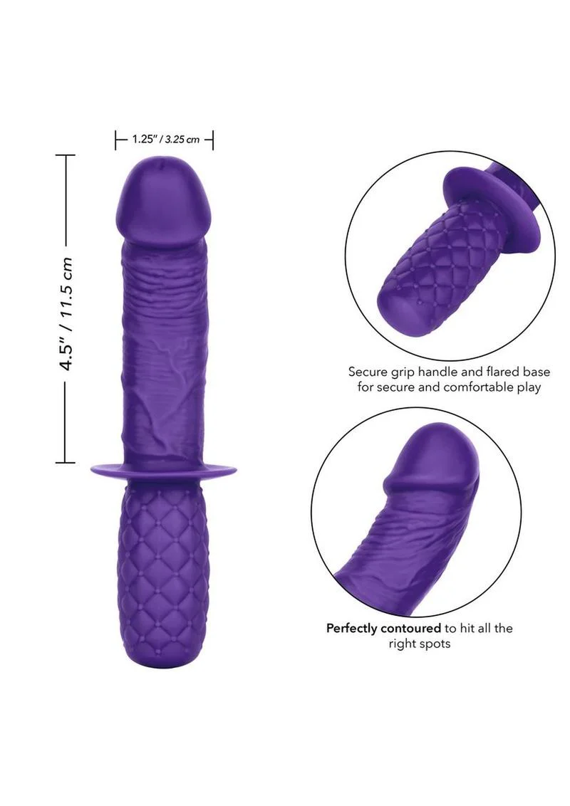 Silicone Grip Thruster Curved Silicone Dildo - Image 3