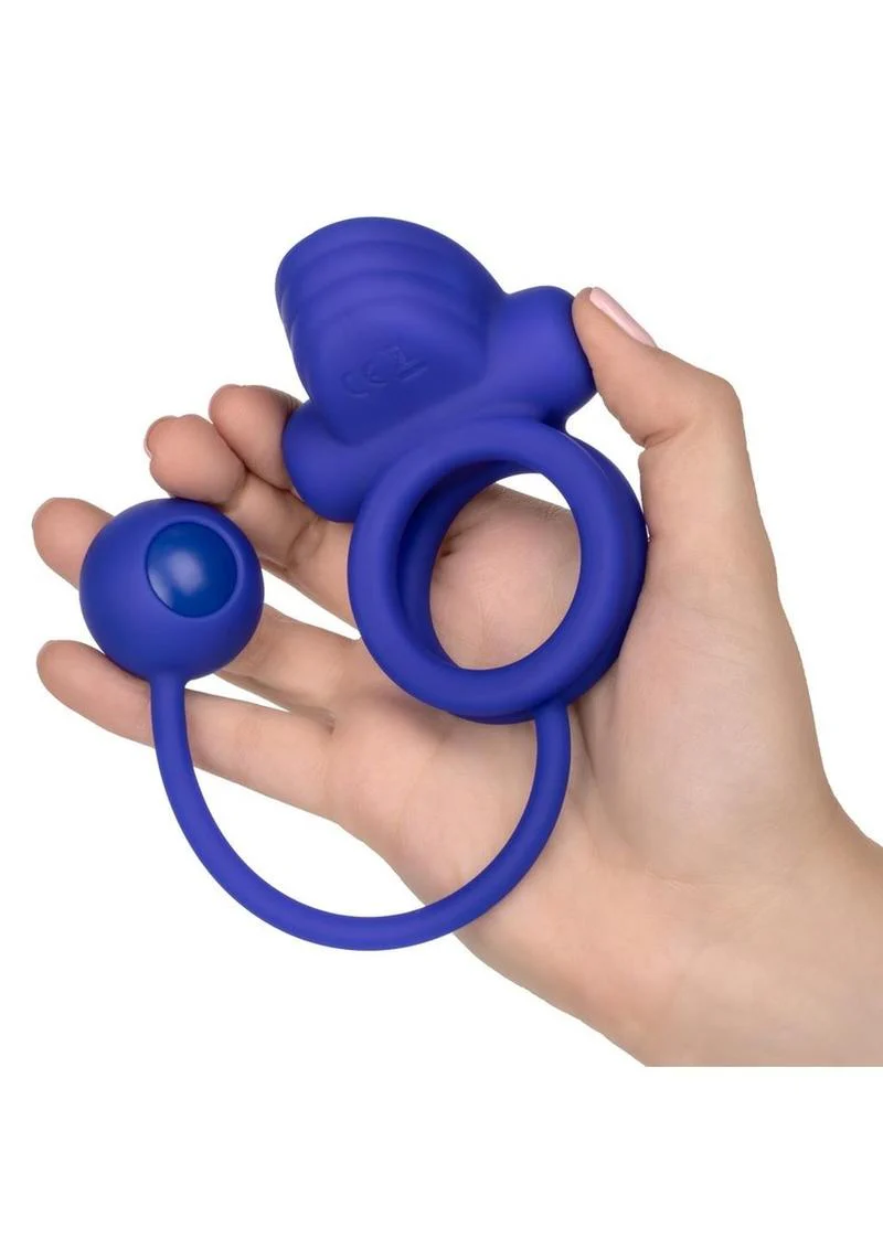 Silicone Rechargeable Dual Rockin Rim Enchancer Cock Ring - Image 2