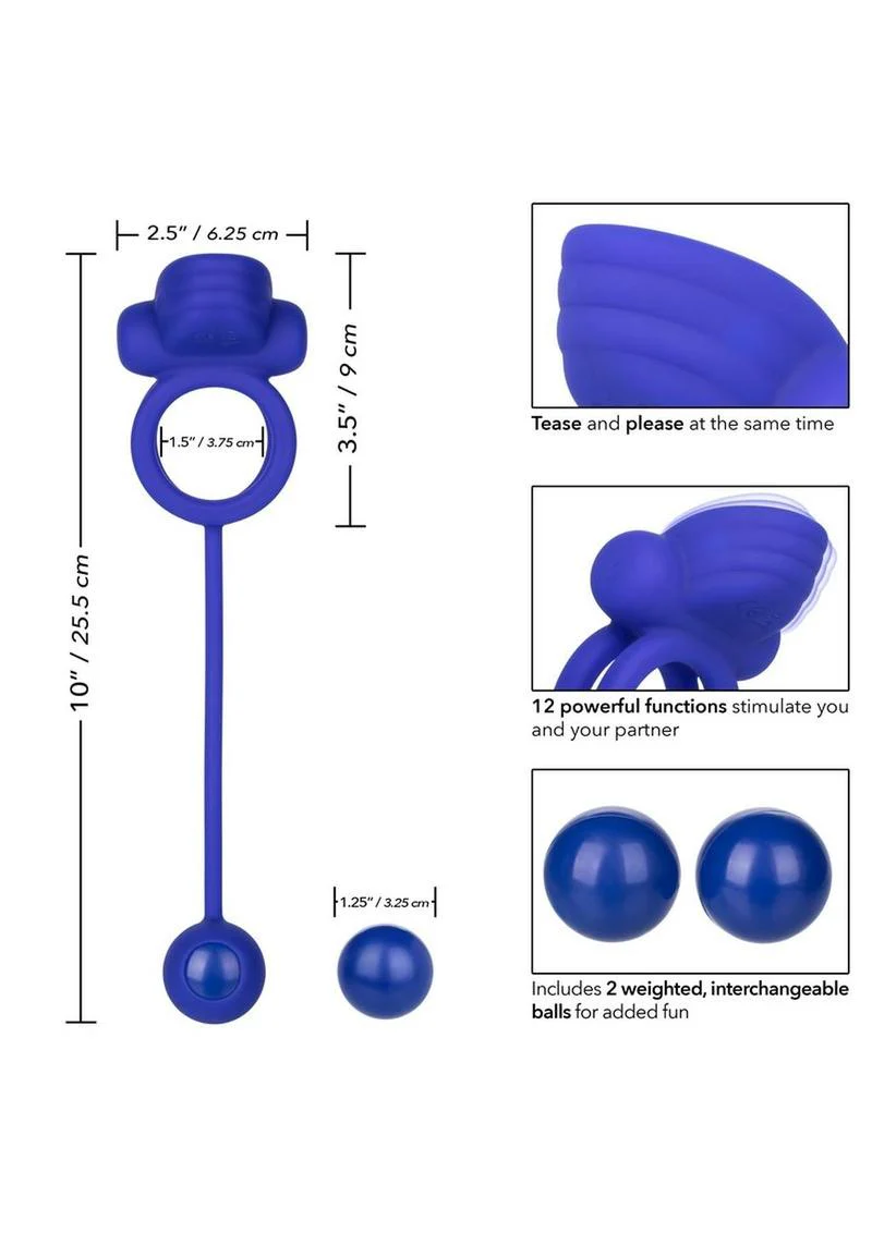 Silicone Rechargeable Dual Rockin Rim Enchancer Cock Ring - Image 3