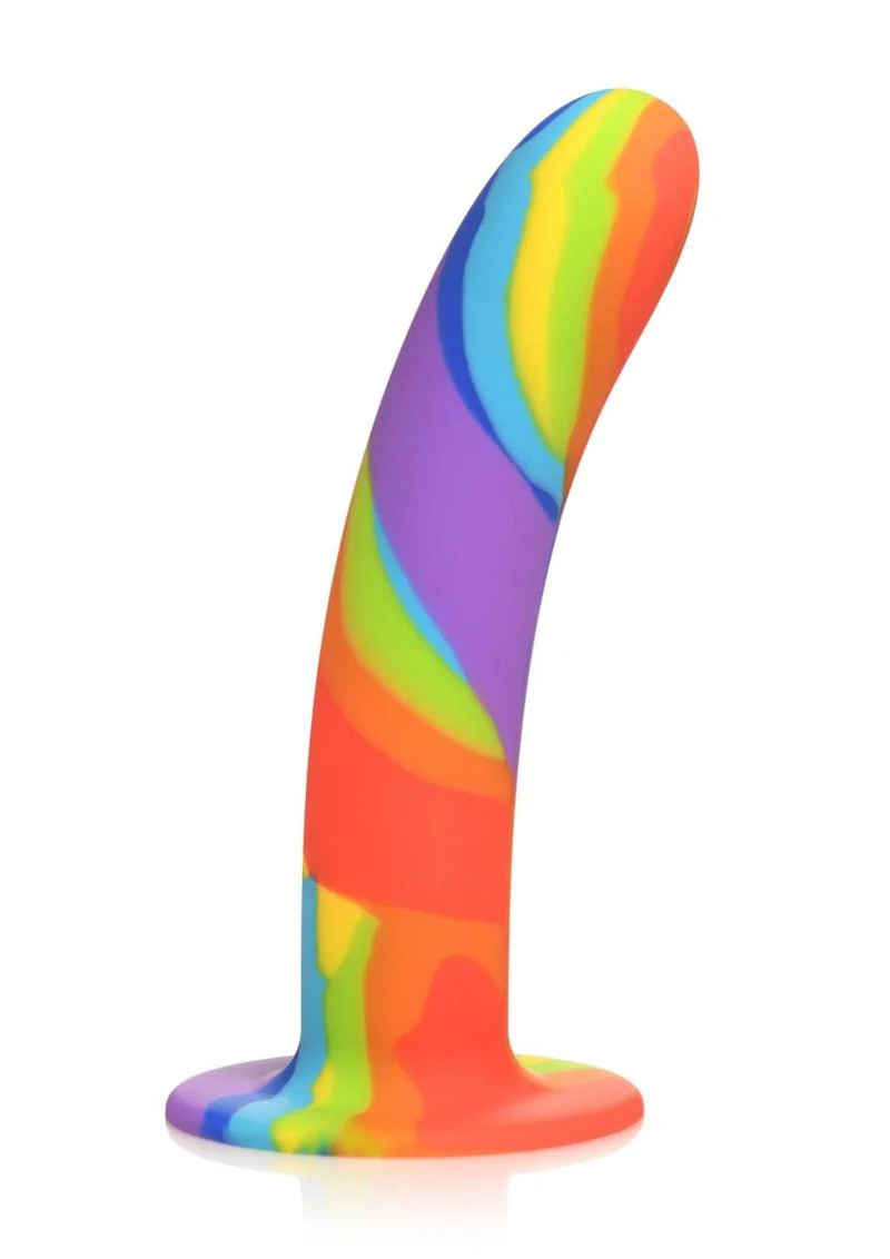 Simply Sweet Rainbow Silicone Dildo - Image 2