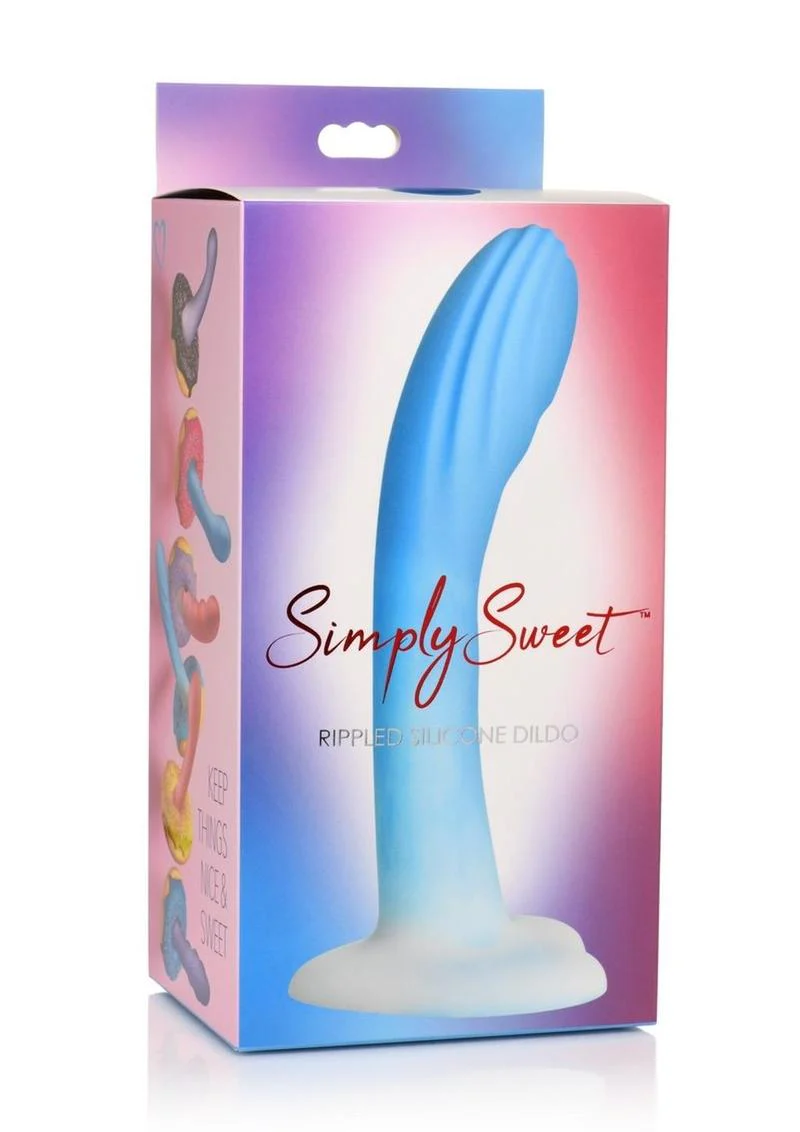 Simply Sweet Rippled Silicone Dildo - Image 4