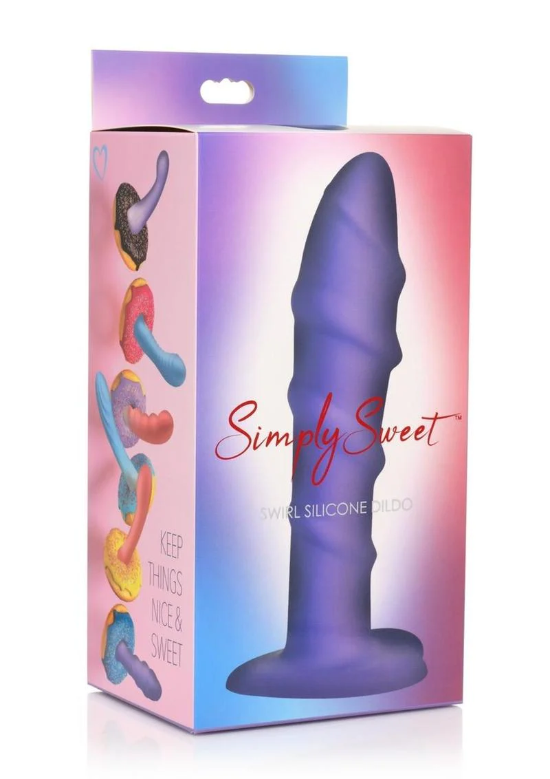 Simply Sweet Swirl Silicone Dildo - Image 4
