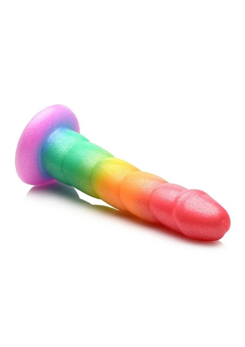 Simply Sweet Swirl Silicone Rainbow Dildo - Image 2