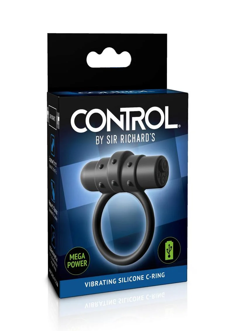 Sir Richard’s Control USB Rechargeable Vibrating Silicone C Cock Ring - Image 3