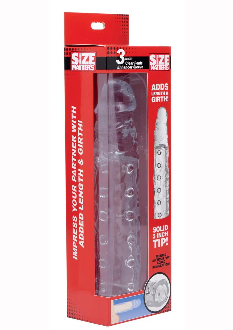 Size Matters 1.5 Inch Penis Enhancer Sleeve Secure Pleasure Fit - Image 15