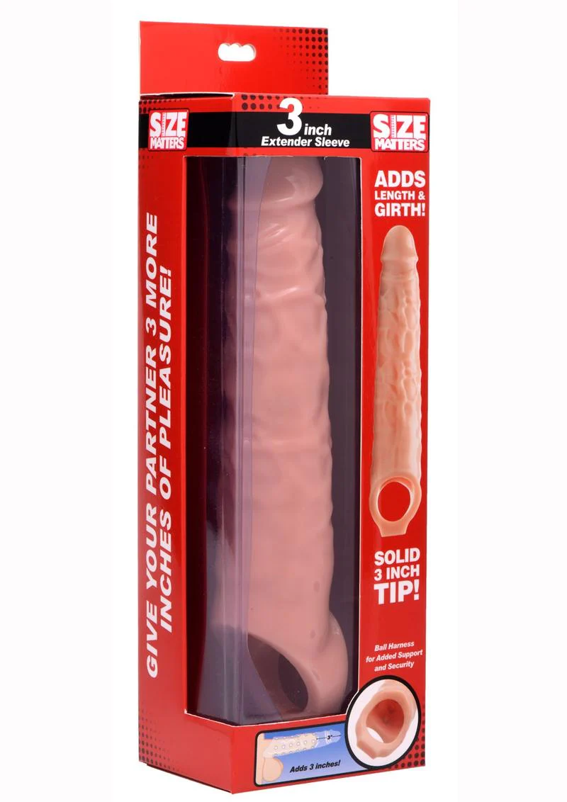 Size Matters 1.5 Inch Penis Enhancer Sleeve Secure Pleasure Fit - Image 16