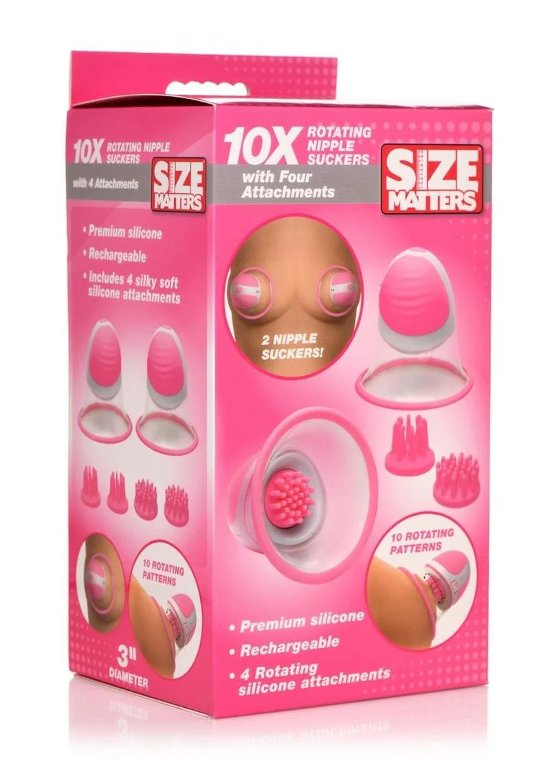 Size Matters 10X Rotating Silicone Nipple Suckers with 4 Attachments - Image 4