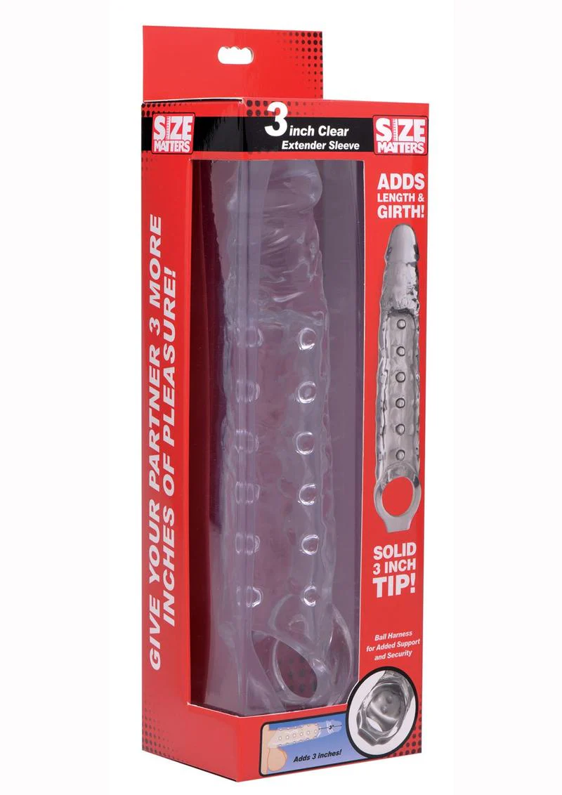 Size Matters Clear Penis Extender Sleeve - Image 10