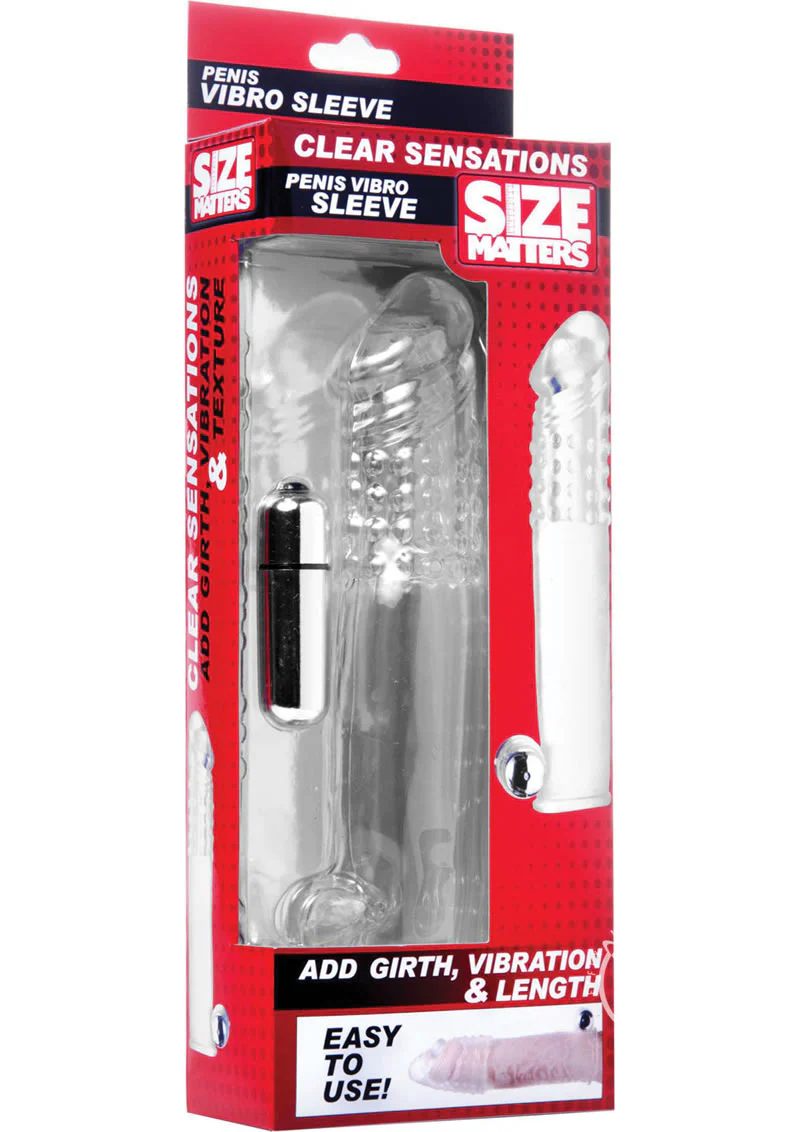 Size Matters Clear Sensations Penis Extender Vibro Sleeve - Image 4