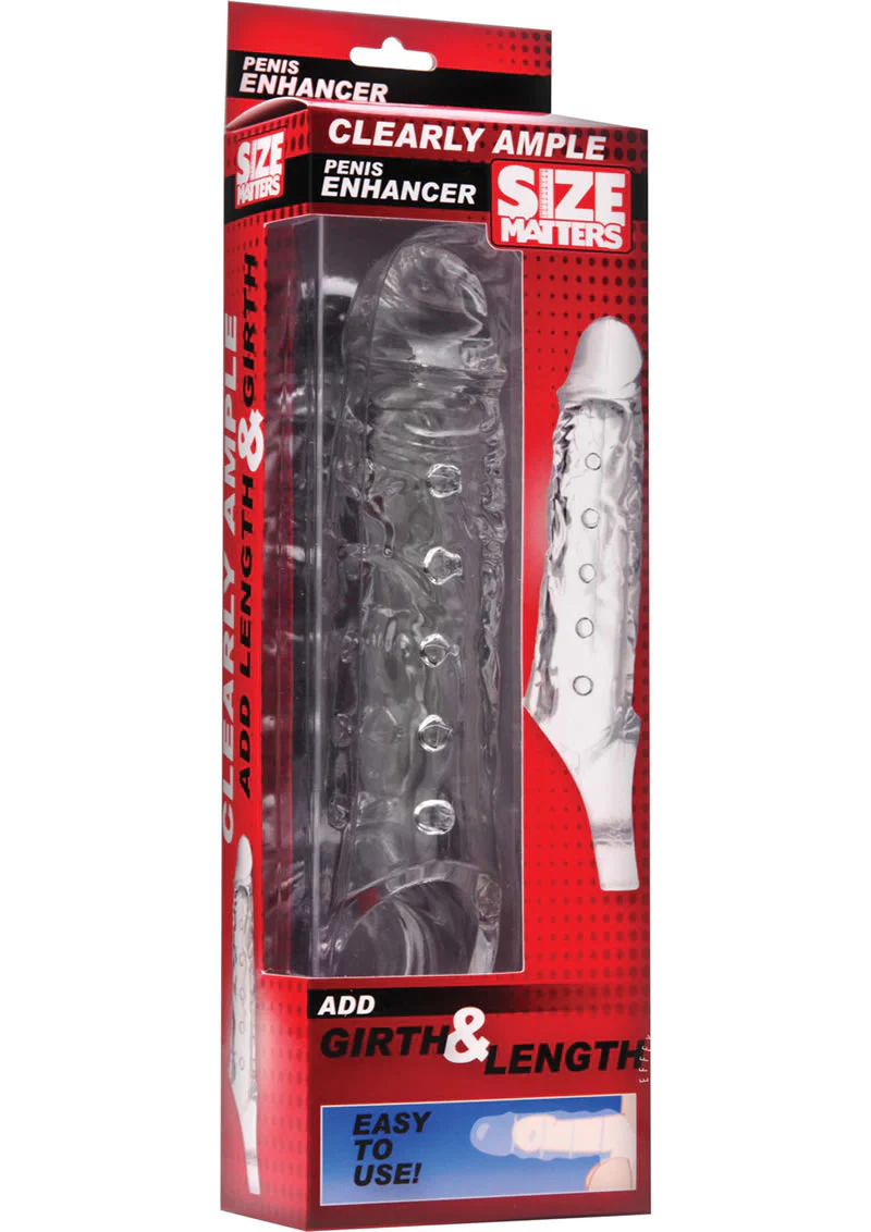 Size Matters Clearly Ample Penis Enhancer Sheath - Image 3