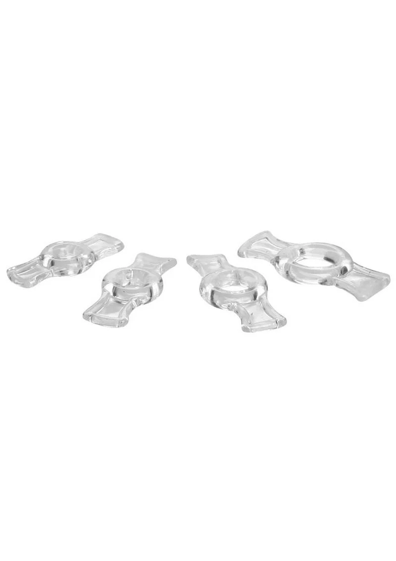 Size Matters Endurance Clear 4-Ring Penis Ring Set - Image 2