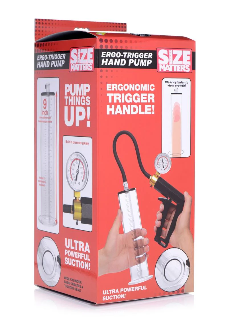Size Matters High End Trigger Powerful Suction Penis Pump with Pressure Gauge - Image 4