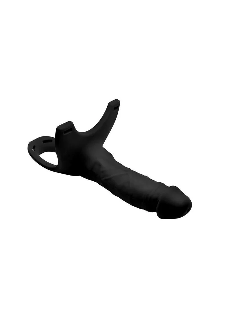Size Matters Hollow Silicone Dildo Strap-On with Cum-Thru Tip - Image 3