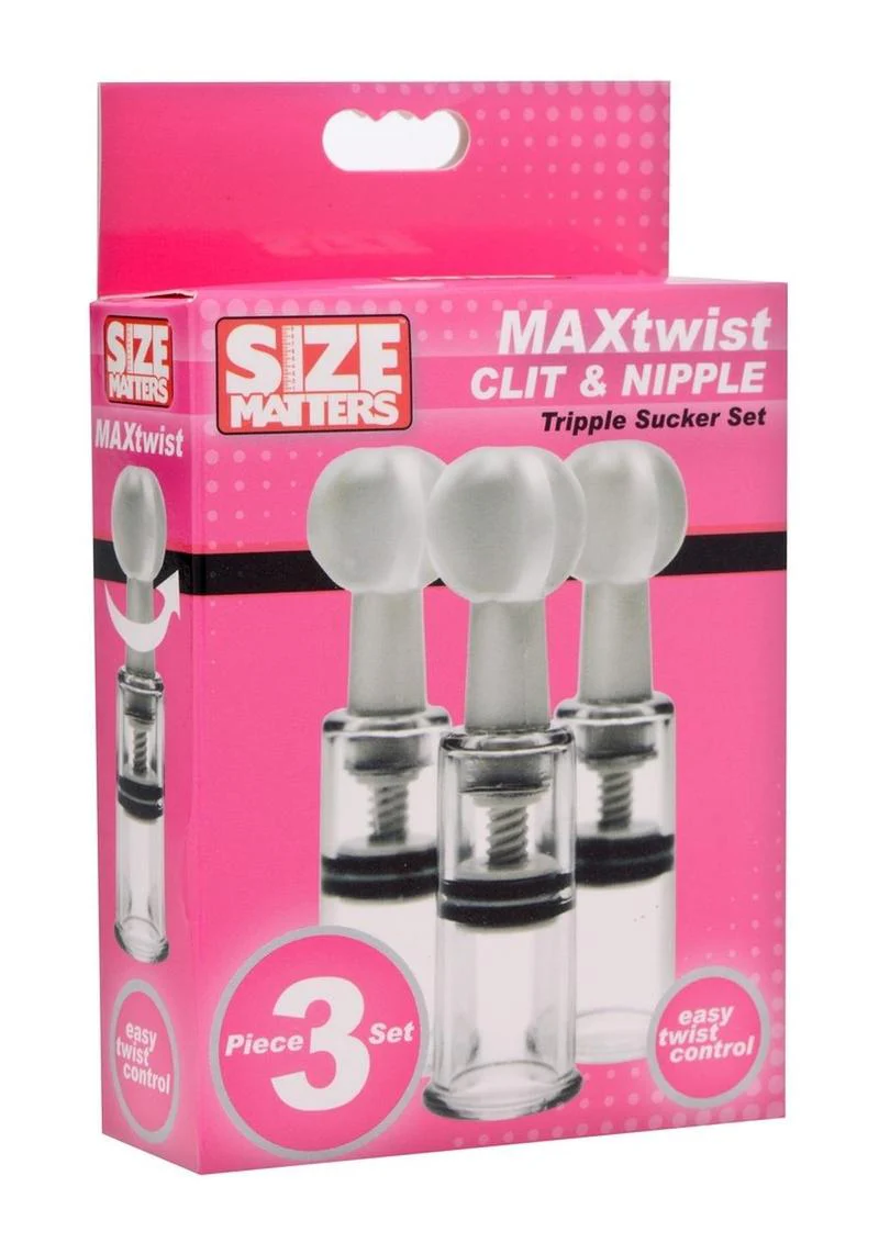 Size Matters MAXtwist Clit And Nipple Tripple Sucker Set 3 Piece - Image 4