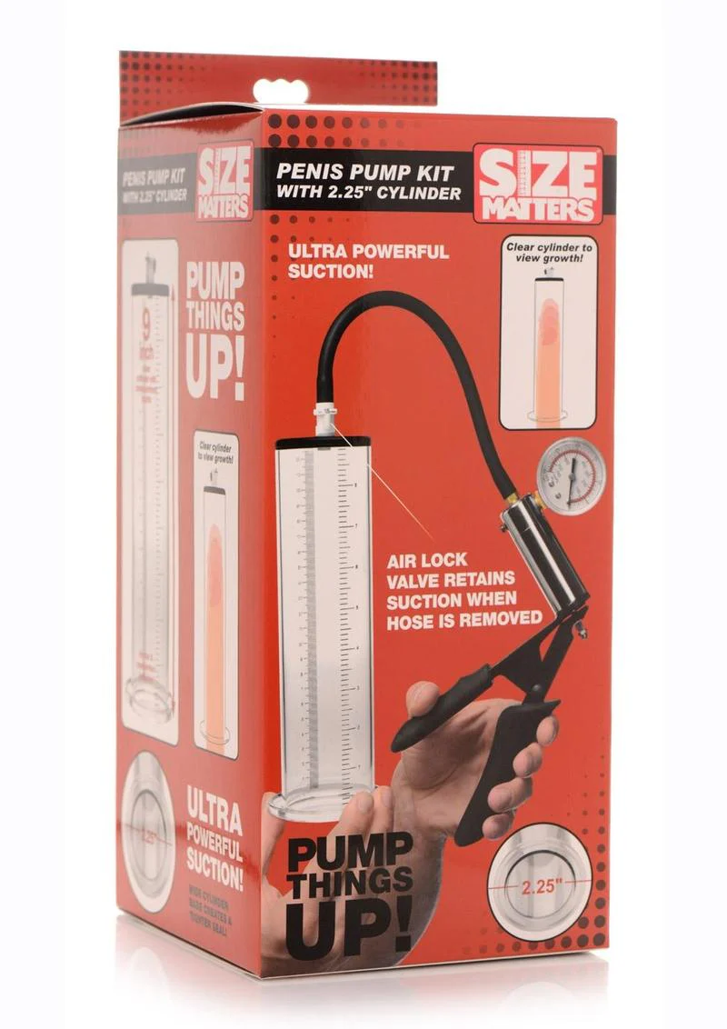 Size Matters Penis Pump Kit with Clear Cylinder - Image 3